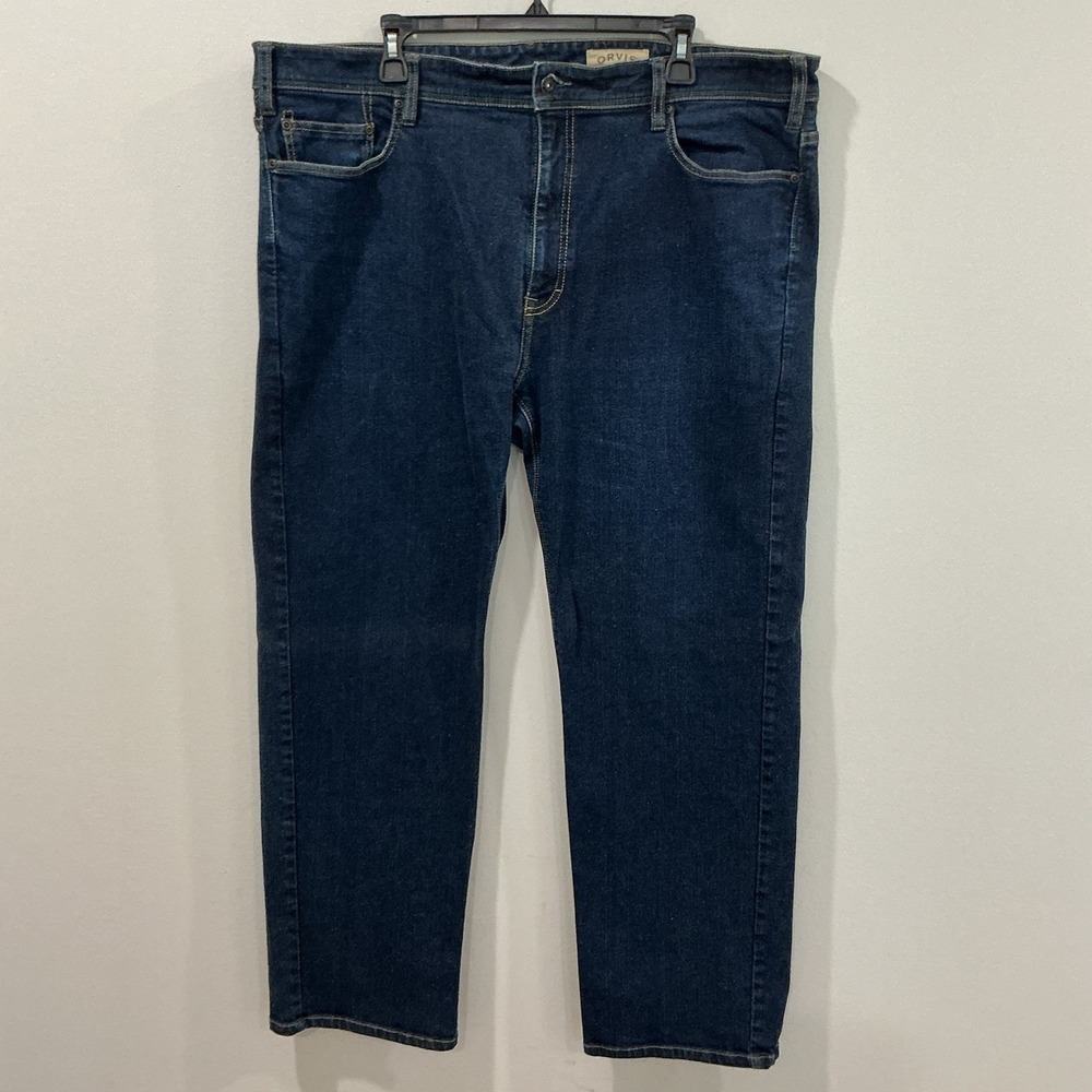 Orvis 5 Five Pocket Men's Blue Jeans 42x30 2ML1 Straight Leg Trust Your Fly